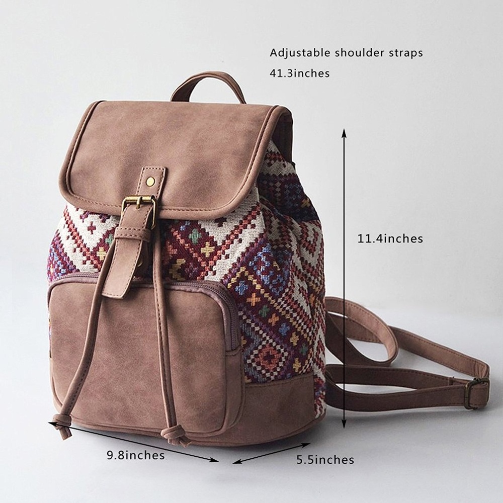 Small Aztec Pattern Backpack Purse - Picture 4 of 4